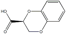 (S)-1,4-苯并二恶烷-2-羧酸结构式