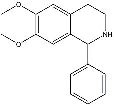 6,7-二甲氧基-1-甲基-1,2,3,4-四氢异喹啉结构式