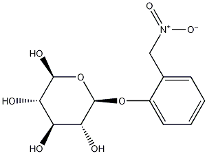 2-硝基苯 β-D-吡喃葡糖苷结构式