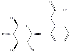 2-硝基苯 β-d-吡喃葡糖苷结构式