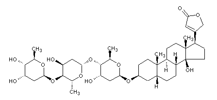 毛地黄毒苷结构式