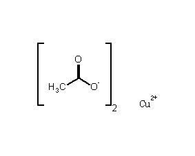 乙酸铜(II)一水结构式