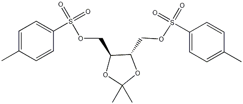 (-)-1,4-二-O-甲苯磺酰基-2,3-异亚丙基苏糖醇结构式