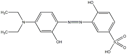 3-(4-二乙胺-2-羟基苯偶氮)-4-羟基苯磺酸结构式