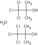1,1,1-三氯-2-甲基-2-丙醇半水合物结构式