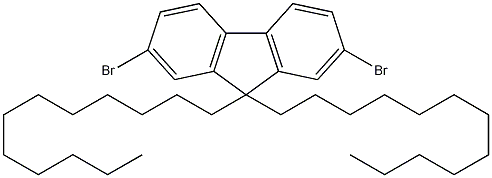 9,9-双十二烷基-2,7-二溴芴结构式