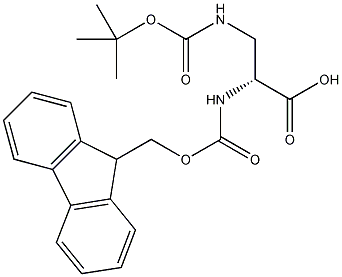 芴甲氧羰基-N-β-Boc-D-2,3-二氨基丙酸结构式
