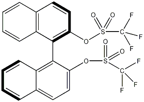 (R)-(-)-1,1'-联萘酚-2,2'-双三氟甲烷磺酸酯结构式