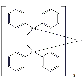 双(1,2-双(二苯基膦)乙烷)钯结构式
