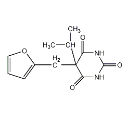 5-糠醇-5-异丙基巴比妥酸结构式