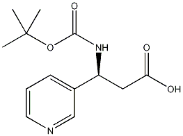 (S)-叔丁氧羰基-3-(3-吡啶基)-β-丙氨酸结构式