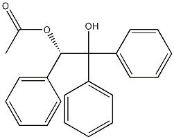 醋酸(S)-(-)-2-羟基-1,2,2-三苯乙酯结构式