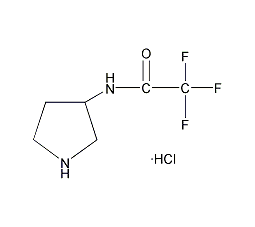 (3S)-(-)-3-(三氟乙酰氨基)吡咯烷盐酸盐结构式