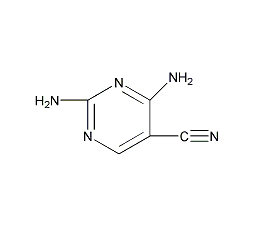 2,4-二氨基嘧啶-5-甲腈结构式
