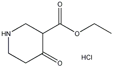 4-哌啶酮-3-羧酸乙酯盐酸盐结构式