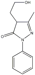 4-(2-羟乙基)-3-甲基-1-苯基-2-吡唑啉-5-酮结构式