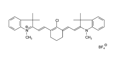 2-[2-[2-氯-3-[2-(1,3-二氢-1,3,3-三甲基-2H-吲哚-2-亚基)-亚乙基]-1-环己烯-1-基]- 乙烯基]-1,3,3-三甲基-3H-吲哚四氟硼酸盐结构式