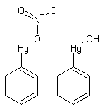 苯基硝酸汞(II)结构式