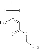 3-(三氟甲基)丁烯酸乙酯结构式
