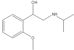 2-异丙基氨基-1-(2-甲氧基苯基)乙醇结构式