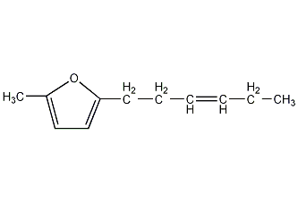 (Z)-2-甲基-5-(3-己烯-1-基)呋喃结构式