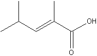 2,4-二甲基-2-戊烯酸结构式