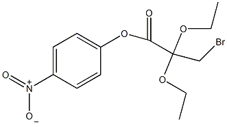 3-溴-2,2-二乙氧基丙酸-4-硝基苯酯结构式