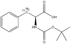 叔丁氧羰基-苯丙氨酸-3-13C结构式