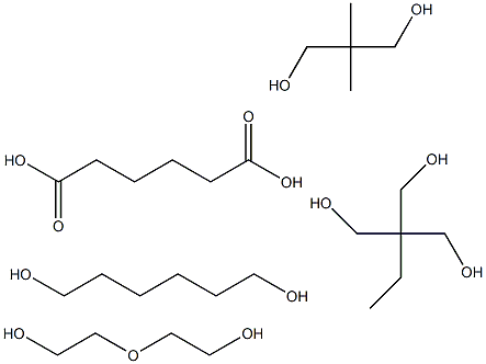 聚[1,6-己二醇/新戊二醇/二(乙烯二醇)-alt-己二酸]二醇结构式