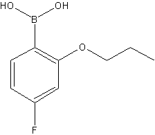 4-氟-2-丙氧基苯基硼酸结构式