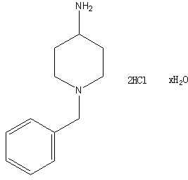 4-氨基-1-苄基哌啶二盐酸盐水合物结构式