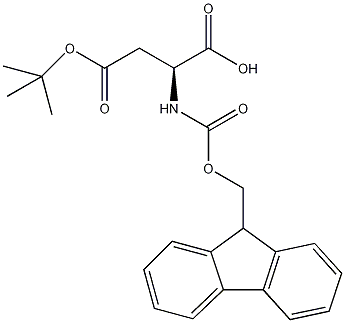 9-芴甲氧羰基-L-天冬氨酸-β-t-丁酯结构式