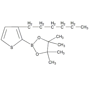 2-(3-甲基-2-噻吩基)-4,4,5,5-四甲基-1,3,2-二氧硼戊烷结构式