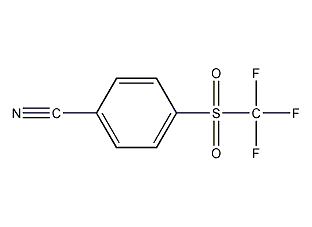 4-(三氟甲磺酰基)苯甲腈结构式