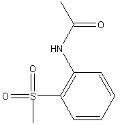 2'-(甲磺酰基l)乙酰苯胺结构式