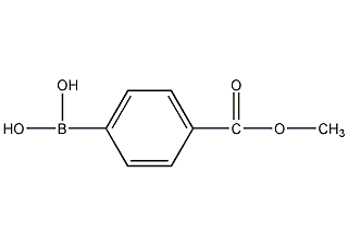 4-(甲氧基羰基)苯硼酸结构式