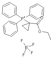 四氟硼酸1-乙氧羰基环丙基三苯基磷脂结构式