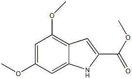 4,6-二甲氧基-2-吲哚羧酸甲酯结构式
