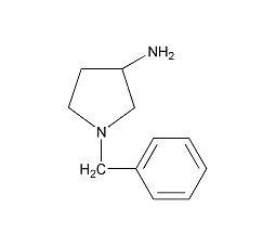 (S)-(+)-1-苯基-3-氨基吡咯烷结构式