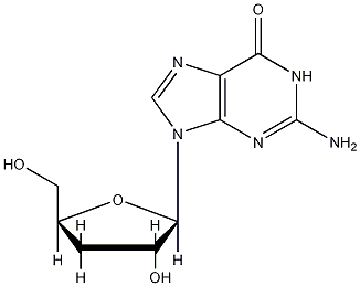 3´-脱氧鸟苷结构式
