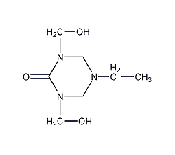 5-乙基四氢-1,3-二(羟甲基)-1,3,5-三嗪-2(1H)-酮结构式
