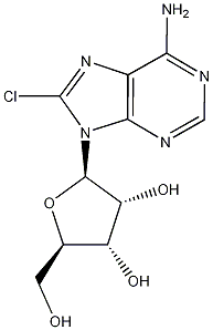 8-氯腺嘌呤核苷结构式