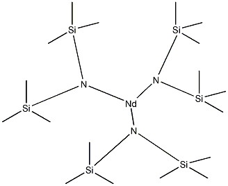 三[N,N-二(三甲基甲硅烷基)酰胺]钕(Ⅲ)结构式