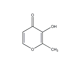 3-羟基-2-甲基-4-吡喃酮结构式