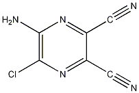 5-氨基-6-氯-2,3-二氰基吡嗪结构式