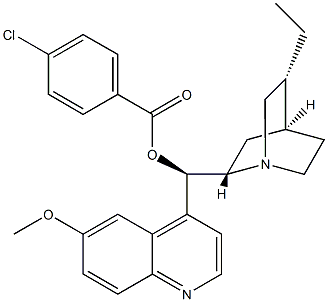 O-(4-氯苯甲酰)氢化奎宁结构式
