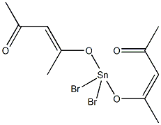 二(乙酰基丙酮酸)二溴化锡(IV)结构式