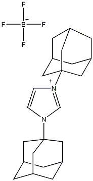 1,3-二(1-金刚)咪唑啉四氟硼酸盐结构式