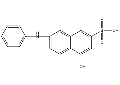 4-羟基-7-苯胺基-2-萘磺酸结构式