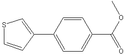 4-(3-噻吩)苯甲酸甲酯结构式